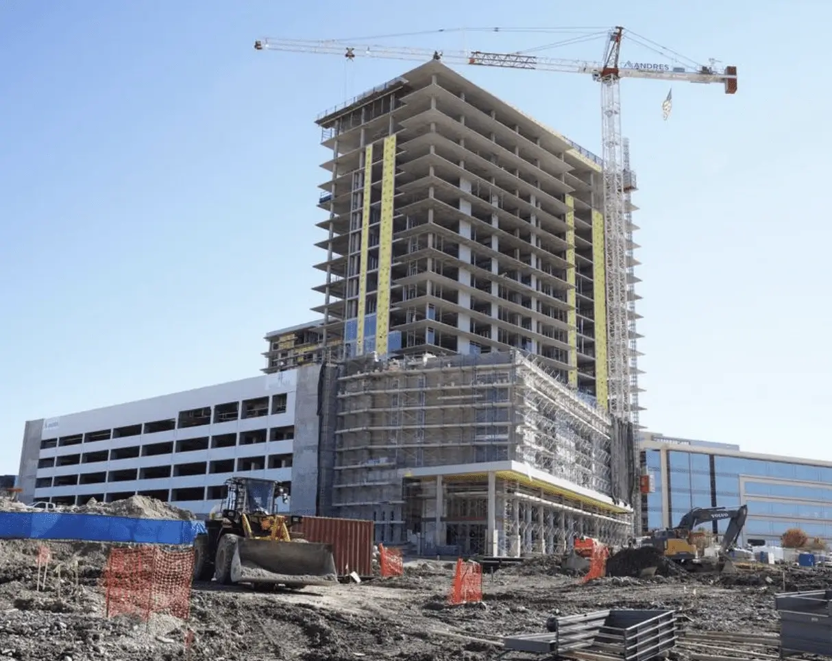 Hall Group tops out on first phase of campus transformation in Frisco