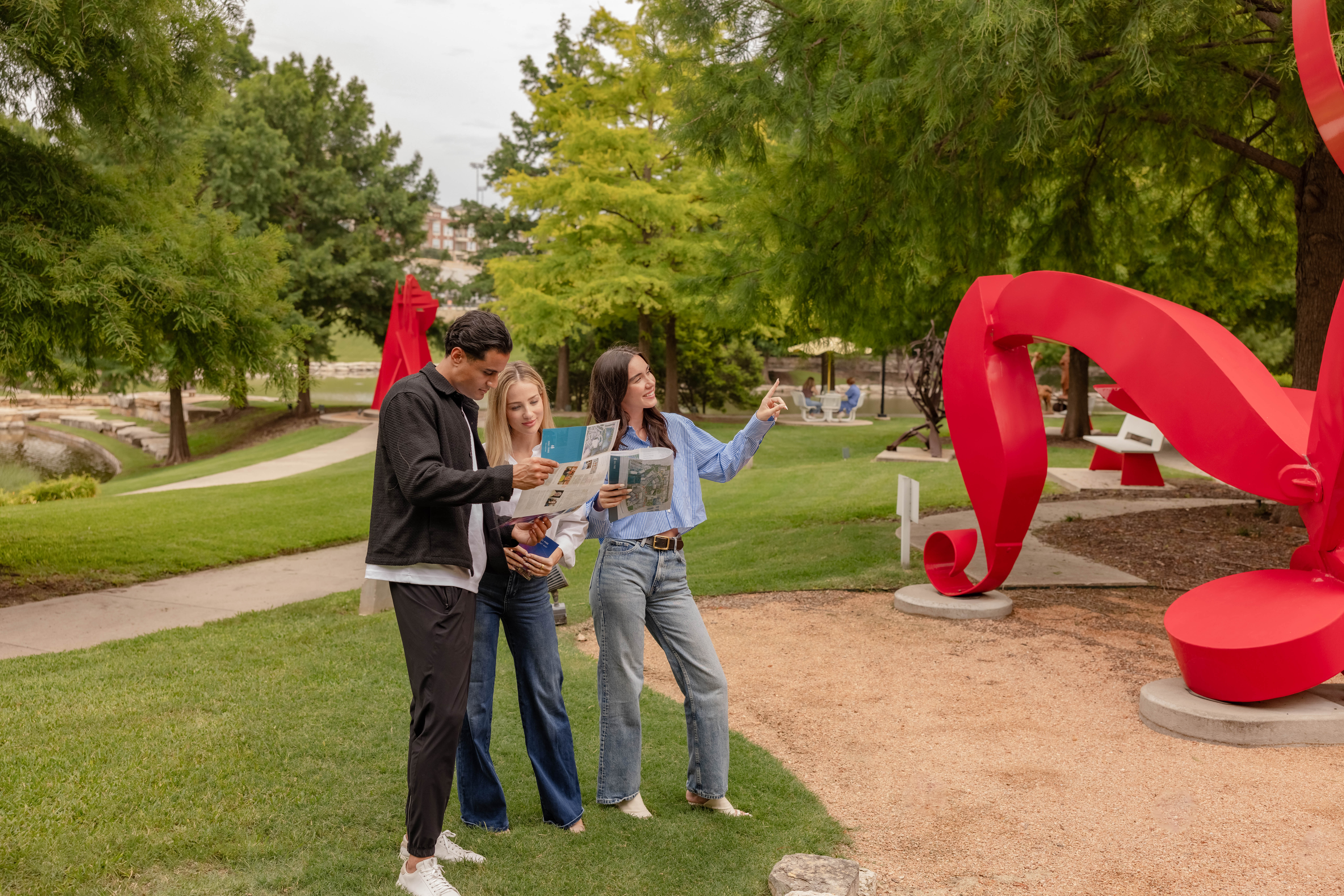 Team in the Texas Sculpture Garden